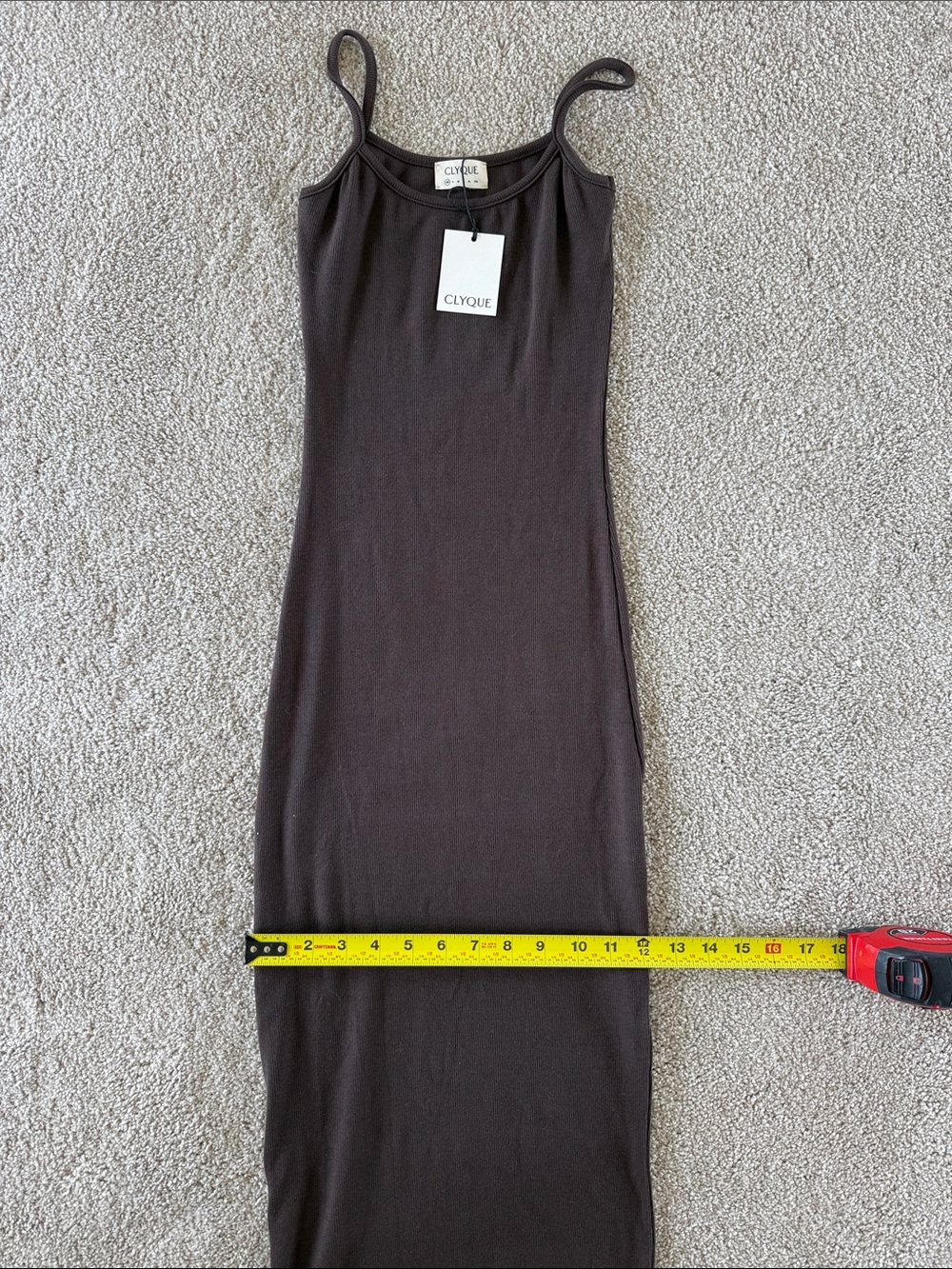 Clyque Dark Chocolate Brown Maxi Slip Dress - Picture 6 of 6